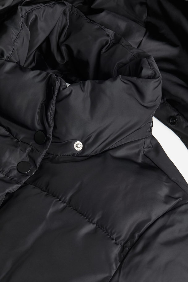 H&M Long Puffer Jacket Black