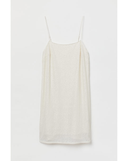 H&M Sequined Dress White