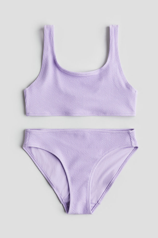 H&M Textured Bikini Light Purple