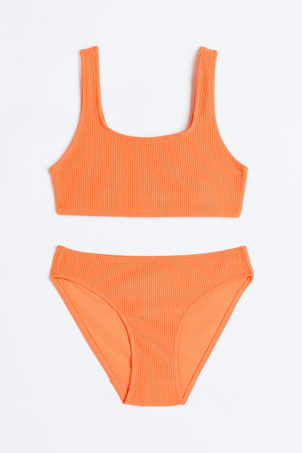 H&M Geriffelter Bikini Orange