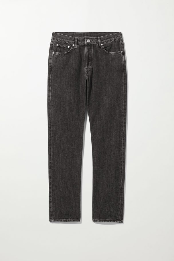 Weekday Wire Jeans mit hohem Bund und geradem Bein Nova Schwarz