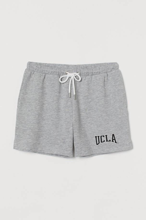 H&M Printed Sweatshirt Shorts Grey Marl/ucla