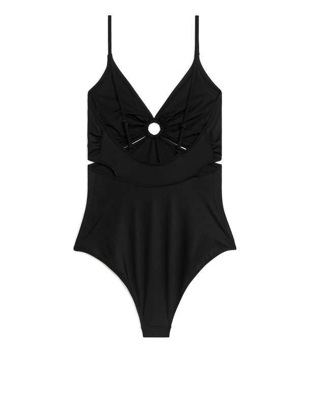 ARKET Cut-out Detailed Swimsuit Black