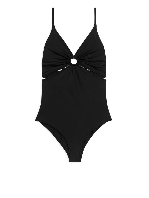 ARKET Cut-out Detailed Swimsuit Black