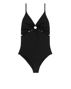Cut-out Detailed Swimsuit Black