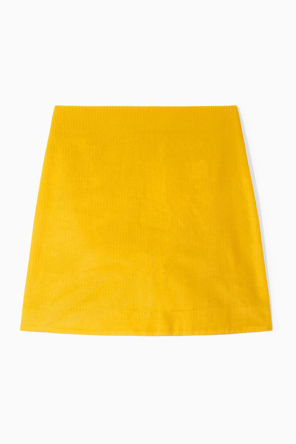 COS Corduroy Mini Skirt Yellow