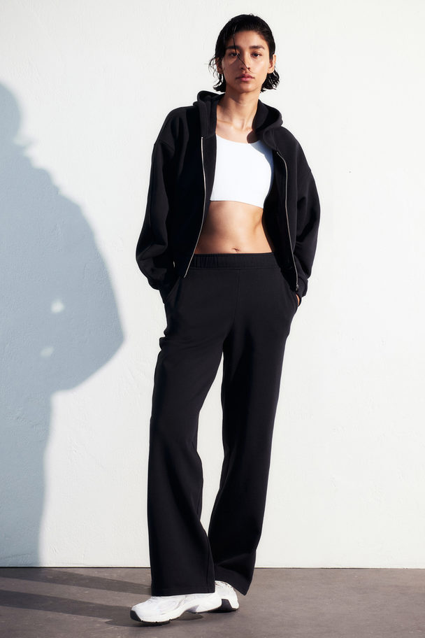 H&M Straight Sweatpants Black