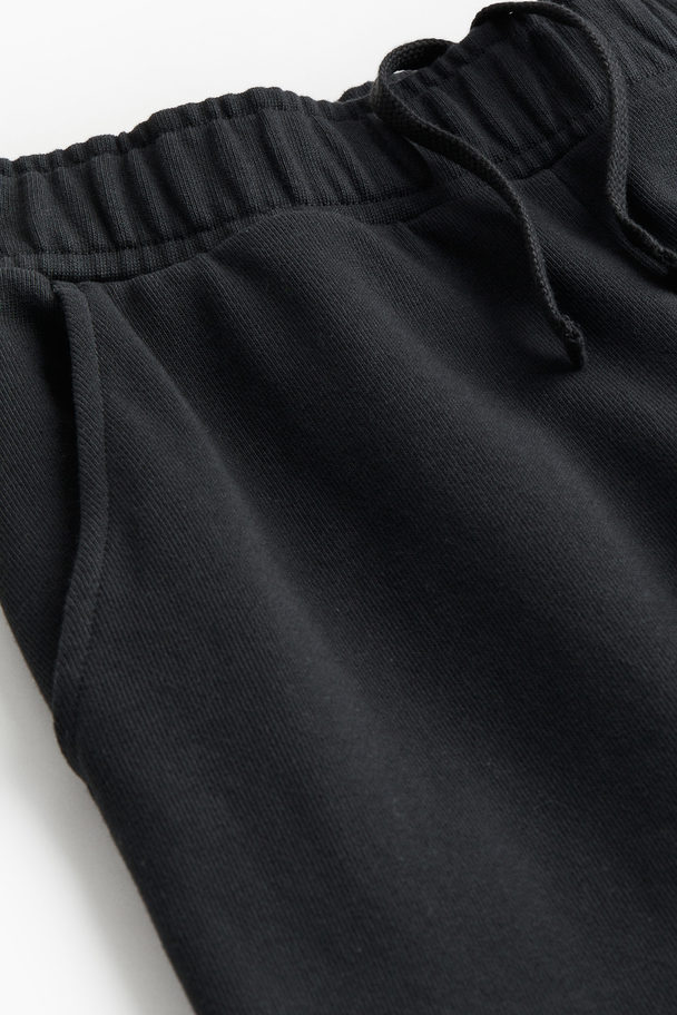 H&M Gerade Sweatpants Schwarz