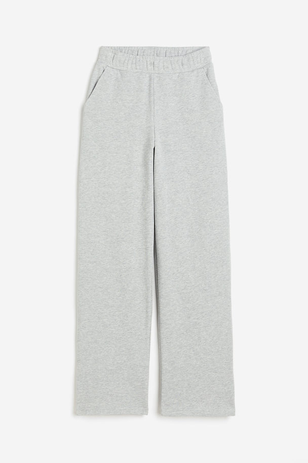 H&M Gerade Sweatpants Hellgraumeliert