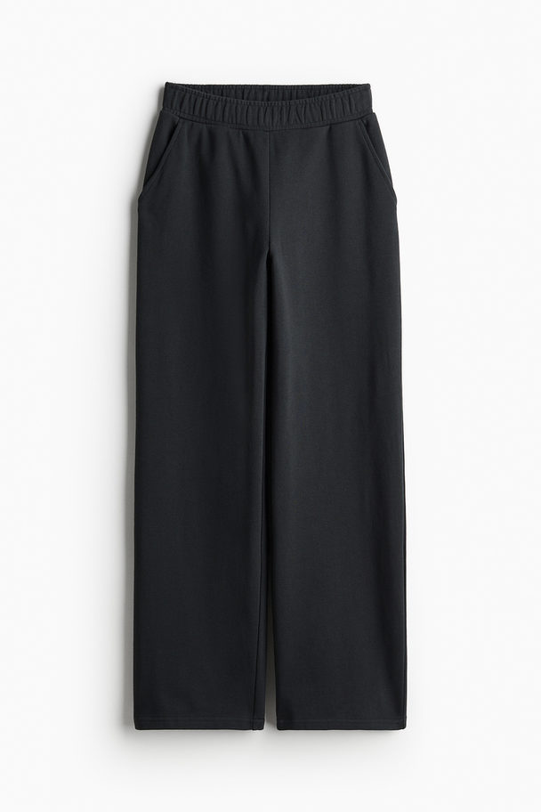 H&M Gerade Sweatpants Schwarz