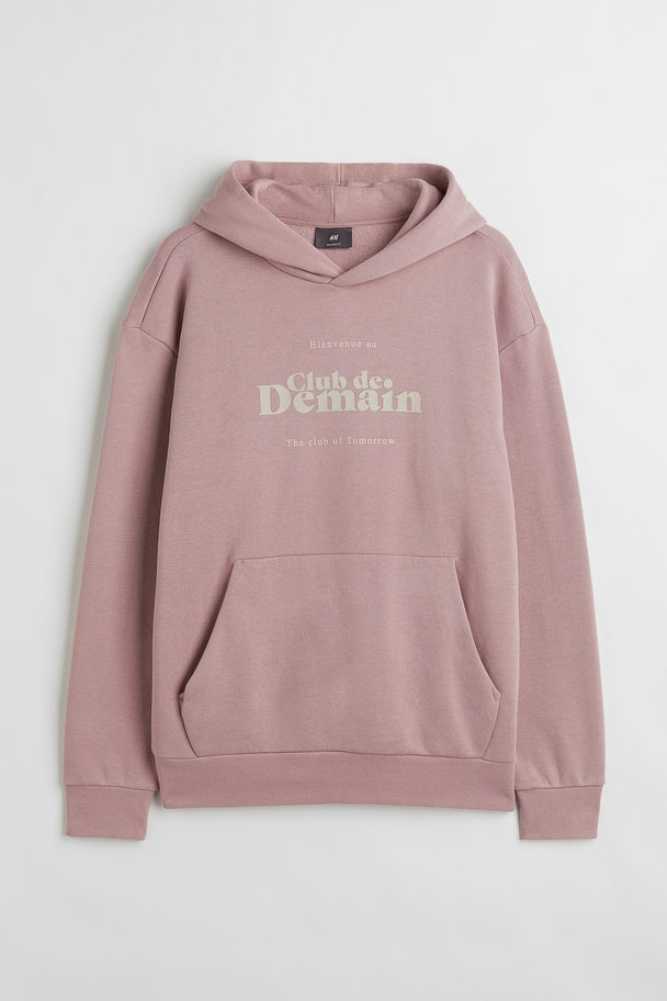 H&M Relaxed Fit Hoodie Pink/club De Demain