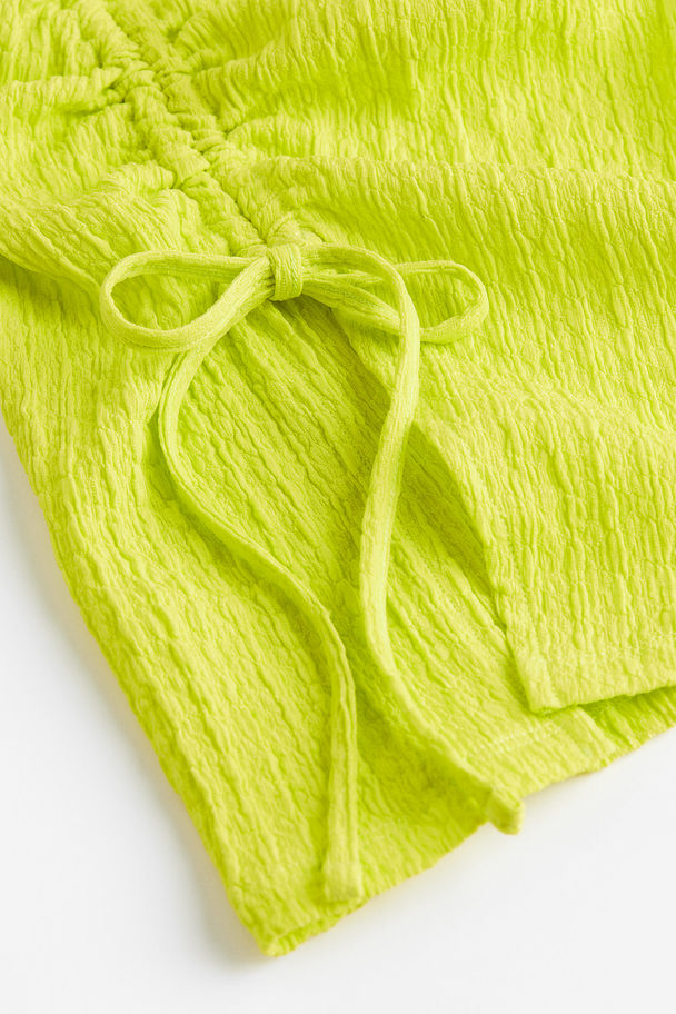 H&M Drawstring-detail Beach Skirt Lime Green