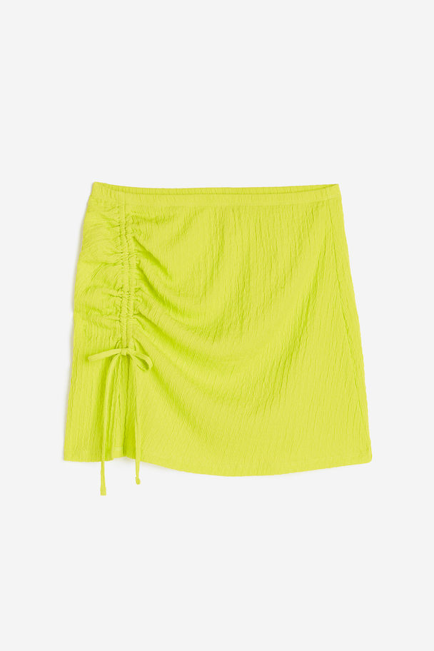 H&M Drawstring-detail Beach Skirt Lime Green