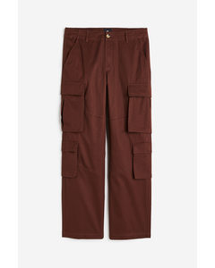 Cargohose Relaxed Fit Braun