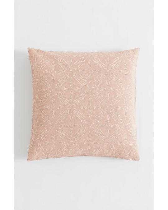 H&M HOME Patterned Cotton Cushion Cover Powder Pink/patterned