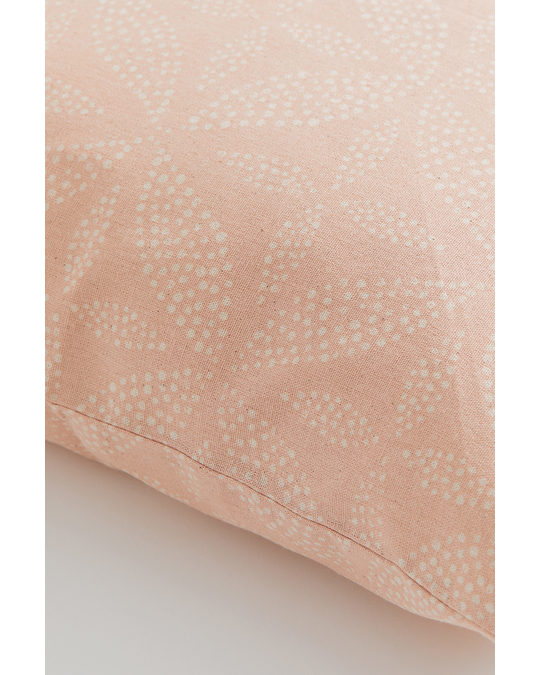 H&M HOME Patterned Cotton Cushion Cover Powder Pink/patterned