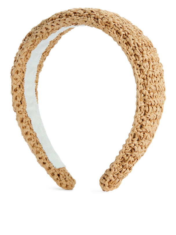 ARKET Crochet Alice Band Beige