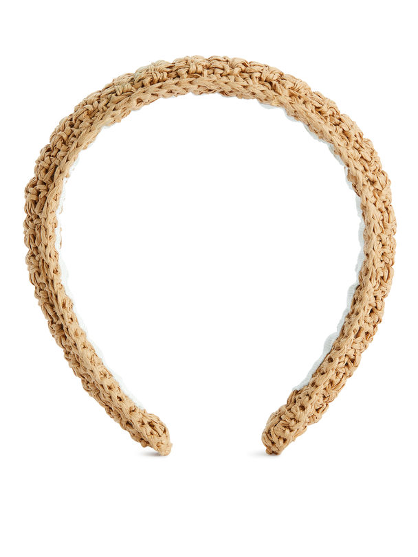 ARKET Crochet Alice Band Beige