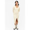 Ribbed Knit Dress Off-white