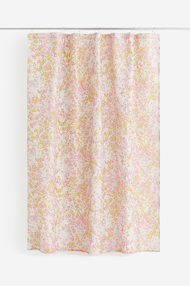 H&M HOME Floral Shower Curtain Light Pink/floral