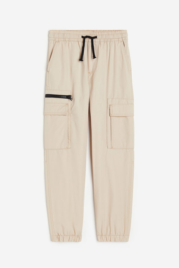 H&M Cargohose Loose Fit Beige