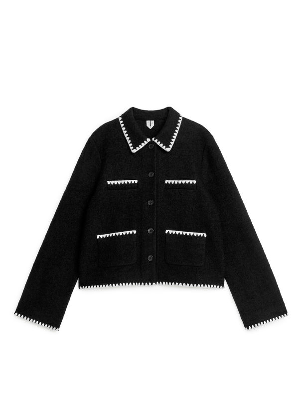 ARKET Contrast Stitch Jacket Black