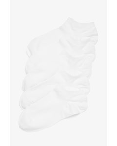 5er-Pack weiße Knöchelsocken Weiß