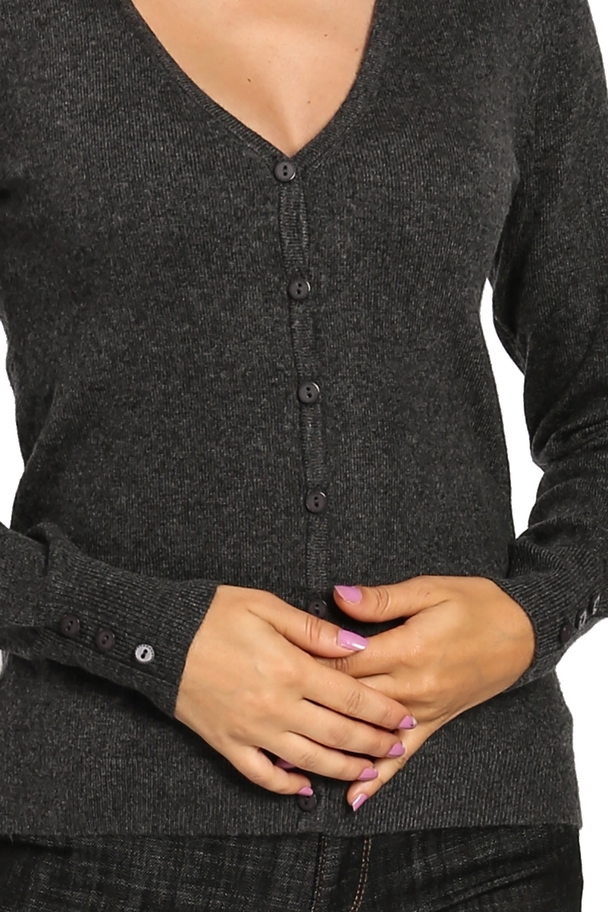 C&Jo V-neck Cardigan With Fancy Buttoning And Buttons On Sleeves