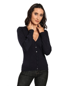 V-neck Cardigan With Fancy Buttoning And Buttons On Sleeves