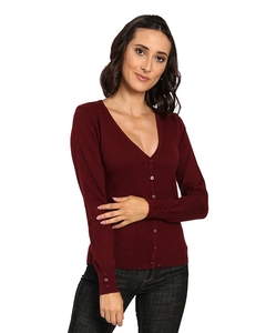 V-neck Cardigan With Fancy Buttoning And Buttons On Sleeves