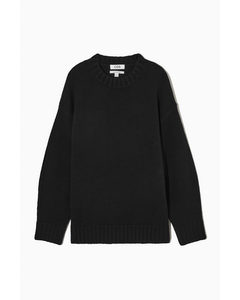 Oversized Pure Cashmere Jumper Black