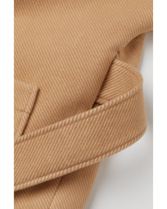 H&M Tie-belt Jacket Beige