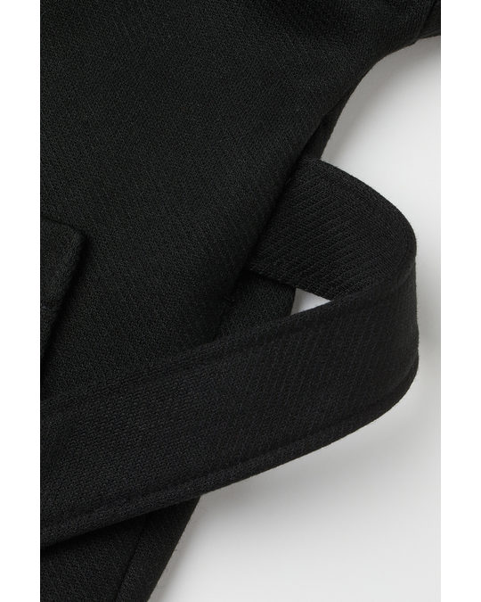 H&M Tie-belt Jacket Black