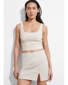 Low-waist Mini Skirt White