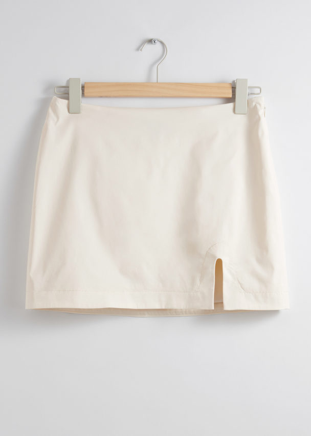 & Other Stories Low-waist Mini Skirt White