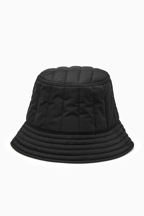 COS Quilted Bucket Hat Black
