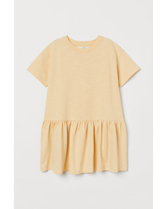 H&M T-shirt Dress Light Yellow