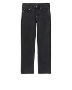 LOOSE-Jeans mit schwarzer Waschung Schwarz