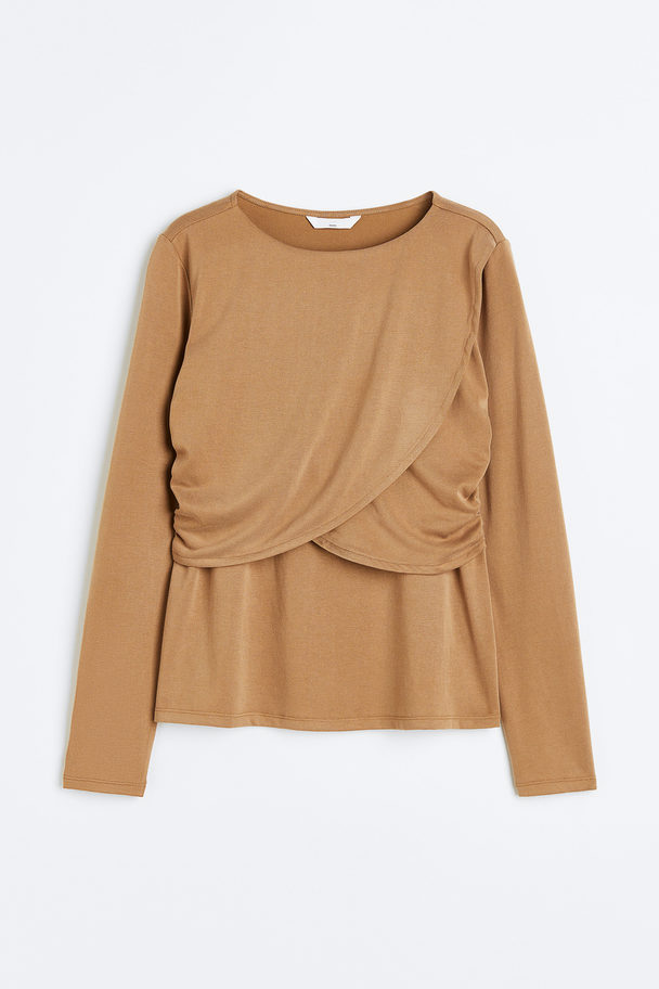 H&M Mama Tricot Voedingstop Lichtbruin