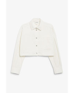 Cropped Corduroy Shirt Off-white