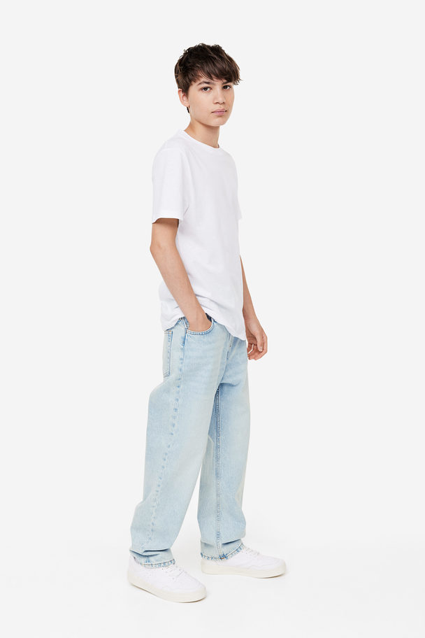 H&M Loose Fit Jeans Ljus Denimblå
