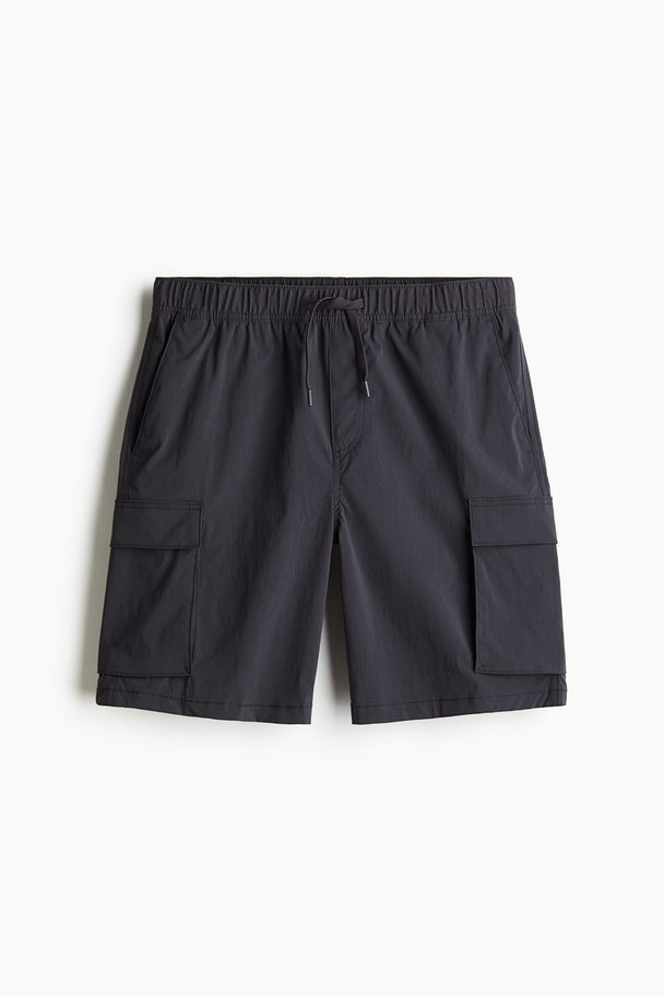 H&M Nylon Utilityshort - Regular Fit Donkergrijs