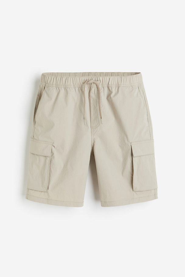 H&M Nylon Utilityshort - Regular Fit Beige