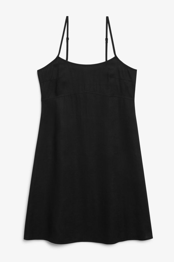 Monki Black Short Sleeveless Dress Black