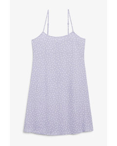 Lilac Micro Floral Short Sleeveless Dress Lilac Ditsy Floral