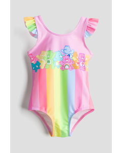 Printed Swimsuit Lilac/care Bears
