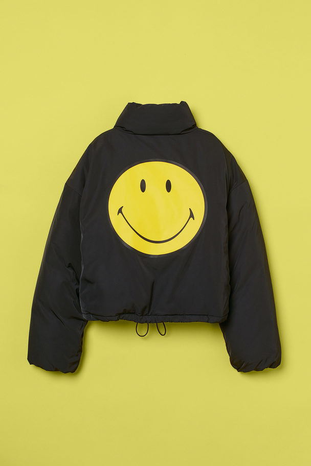 H&M Kurzes Puffer Jacket Schwarz/Smiley®