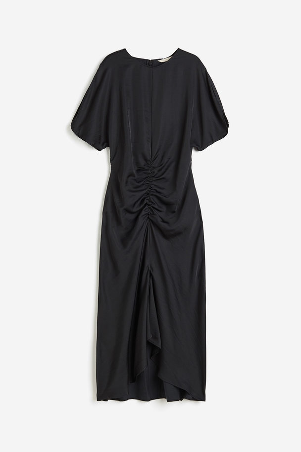 H&M Slit-sleeved Dress Black