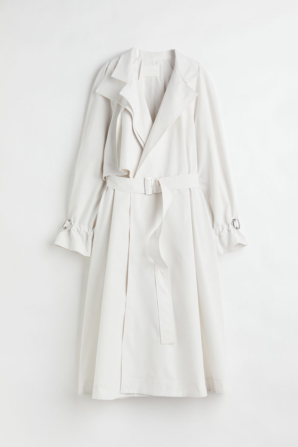 H&M Oversized Trenchcoat Hvid