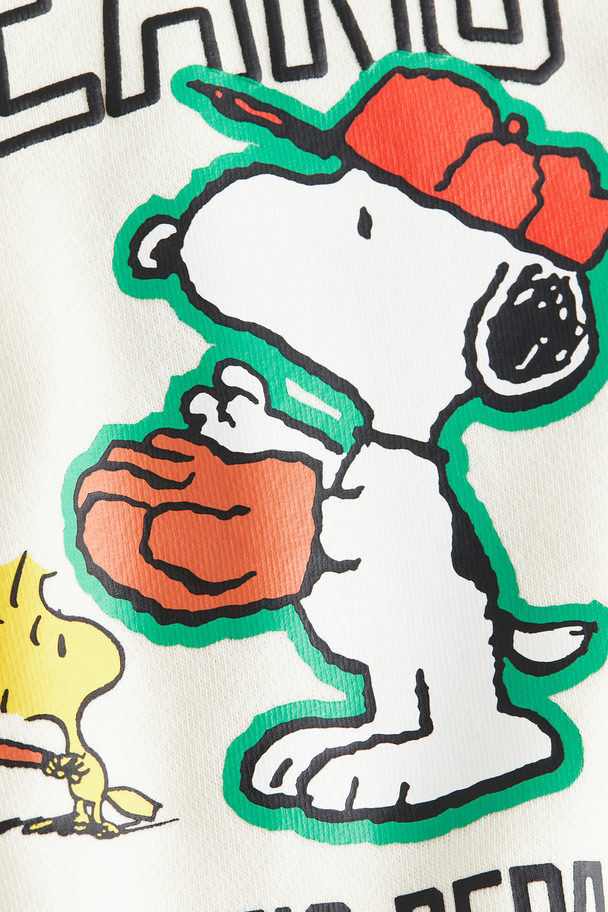H&M Sweatshirt mit Print Dunkelblau/Snoopy
